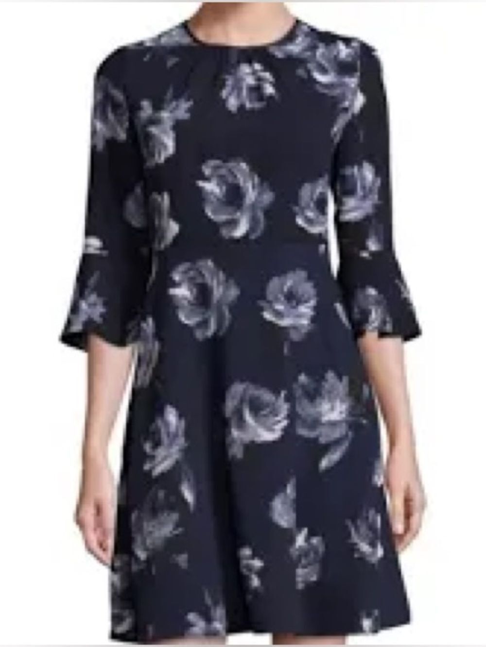 Kate Spade Night Rose Crepe Dress 10